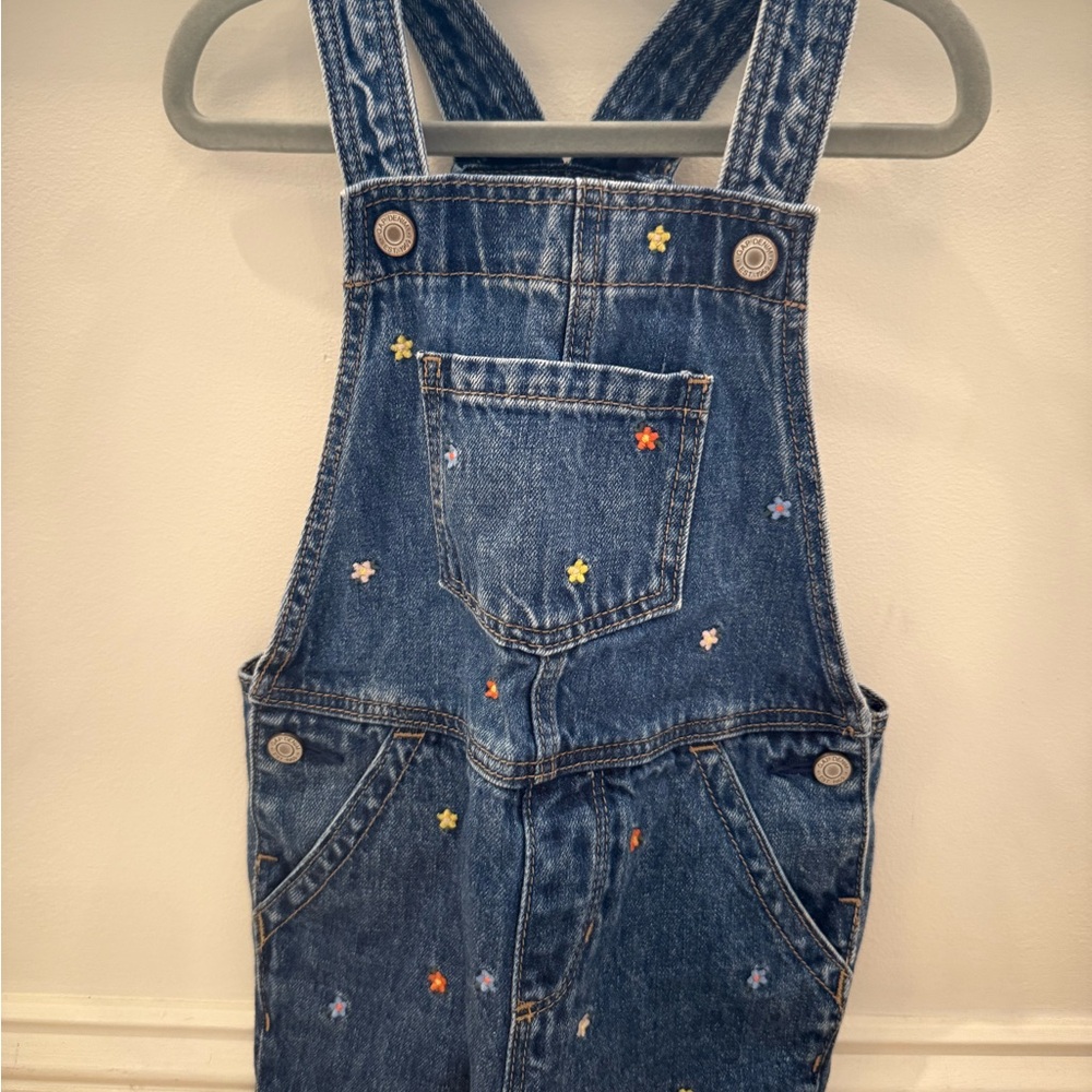 GAP embroidered denim overalls